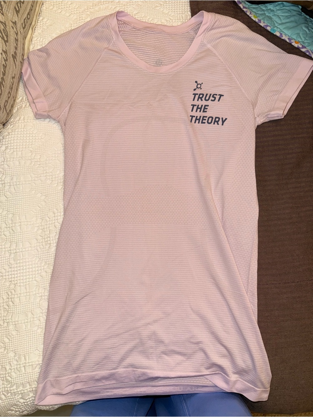 lululemon athletica Pink Short Sleeve 'Trust The Theory' Tee